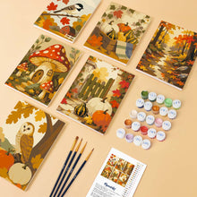 Cargar imagen en el visor de la galería, Mini Pintar por números 15x20cm (6 piezas) - Cosecha del bosque