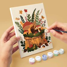 Cargar imagen en el visor de la galería, Mini Pintar por números 15x20cm (6 piezas) - Cesta del bosque