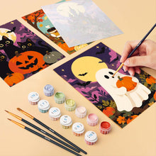 Cargar imagen en el visor de la galería, Mini Pintar por números 15x20cm (6 piezas) - Noches de otoño encantadas