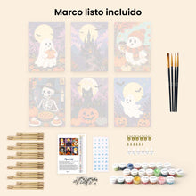 Cargar imagen en el visor de la galería, Mini Pintar por números 15x20cm (6 piezas) - Noches de otoño encantadas