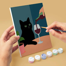 Cargar imagen en el visor de la galería, Mini Pintar por números 15x20cm (6 piezas) - Vida de gato