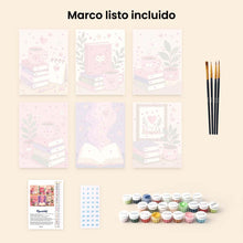 Cargar imagen en el visor de la galería, Mini Pintar por números 15x20cm (6 piezas) - Vibraciones de lectura mágica
