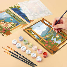 Cargar imagen en el visor de la galería, Mini Pintar por números 15x20cm (6 piezas) - Ventanas con vistas al océano