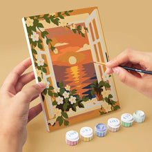 Cargar imagen en el visor de la galería, Mini Pintar por números 15x20cm (6 piezas) - Ventanas con vistas al océano
