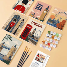Cargar imagen en el visor de la galería, Mini Pintar por números 15x20cm (6 piezas) - Postales de Londres