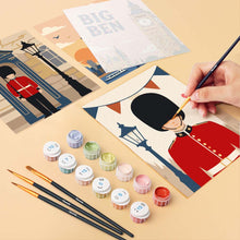 Cargar imagen en el visor de la galería, Mini Pintar por números 15x20cm (6 piezas) - Postales de Londres