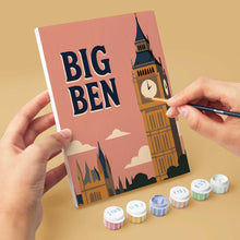 Cargar imagen en el visor de la galería, Mini Pintar por números 15x20cm (6 piezas) - Postales de Londres