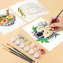 Cargar imagen en el visor de la galería, Mini Serie Pintar por números 15x20cm (6 piezas) - Set de Comida Deliciosa