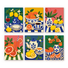 Cargar imagen en el visor de la galería, Mini Serie Pintar por números 15x20cm (6 piezas) - Colección Mesa Italiana Figured'Art