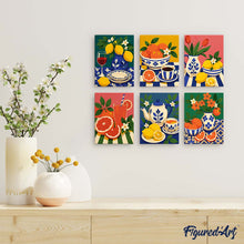 Cargar imagen en el visor de la galería, Mini Serie Pintar por números 15x20cm (6 piezas) - Colección Mesa Italiana
