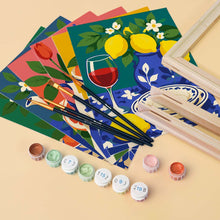Cargar imagen en el visor de la galería, Mini Serie Pintar por números 15x20cm (6 piezas) - Colección Mesa Italiana