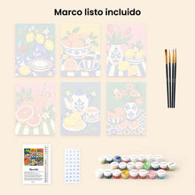 Cargar imagen en el visor de la galería, Mini Serie Pintar por números 15x20cm (6 piezas) - Colección Mesa Italiana