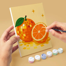 Cargar imagen en el visor de la galería, Mini Serie Pintar por números 15x20cm (6 piezas) - Colección Frutas Disco