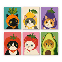 Cargar imagen en el visor de la galería, Mini Serie Pintar por números 15x20cm (6 piezas) - Cabezas de Jardín Vegetal Figured'Art