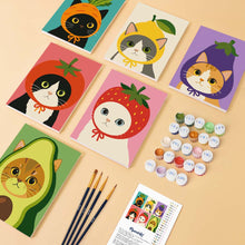 Cargar imagen en el visor de la galería, Mini Serie Pintar por números 15x20cm (6 piezas) - Cabezas de Jardín Vegetal