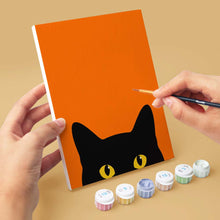 Cargar imagen en el visor de la galería, Mini Serie Pintar por números 15x20cm (6 piezas) - Gato Negro Escondite
