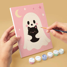 Cargar imagen en el visor de la galería, Mini Serie Pintar por números 15x20cm (6 piezas) - Halloween Rosa y Adorable