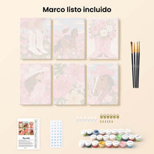 Cargar imagen en el visor de la galería, Mini Serie Pintar por números 15x20cm (6 piezas) - Vaquera Rosa