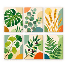 Cargar imagen en el visor de la galería, Mini Serie Pintar por números 15x20cm (6 piezas) - Ilustraciones Botánicas Figured'Art