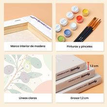 Cargar imagen en el visor de la galería, Mini Serie Pintar por números 15x20cm (6 piezas) - Ilustraciones Botánicas