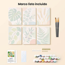 Cargar imagen en el visor de la galería, Mini Serie Pintar por números 15x20cm (6 piezas) - Ilustraciones Botánicas