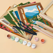 Cargar imagen en el visor de la galería, Mini Serie Pintar por números 15x20cm (6 piezas) - Vistas desde la Ventana