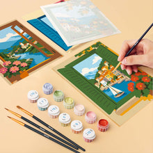 Cargar imagen en el visor de la galería, Mini Serie Pintar por números 15x20cm (6 piezas) - Vistas desde la Ventana
