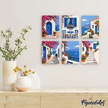 Cargar imagen en el visor de la galería, Mini Serie Pintar por números 15x20cm (6 piezas) - Encanto Griego