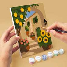 Cargar imagen en el visor de la galería, Mini Serie Pintar por números 15x20cm (6 piezas) - Vistas Mediterráneas
