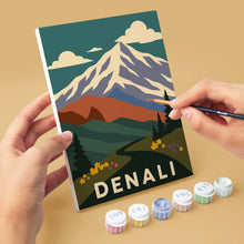 Cargar imagen en el visor de la galería, Mini Serie Pintar por números 15x20cm (6 piezas) - Parques Nacionales - Alaska y Montañas Rocosas del Norte
