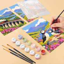 Cargar imagen en el visor de la galería, Mini Serie Pintar por números 15x20cm (6 piezas) - Clásicos de Viaje de Escocia
