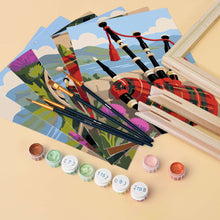 Cargar imagen en el visor de la galería, Mini Serie Pintar por números 15x20cm (6 piezas) - Patrimonio Escocés
