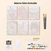 Cargar imagen en el visor de la galería, Mini Serie Pintar por números 15x20cm (6 piezas) - Patrimonio Escocés