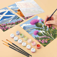 Cargar imagen en el visor de la galería, Mini Serie Pintar por números 15x20cm (6 piezas) - Colección de Iconos Escoceses