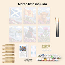 Cargar imagen en el visor de la galería, Mini Serie Pintar por números 15x20cm (6 piezas) - Colección de Iconos Escoceses
