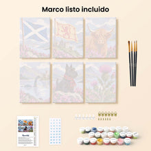 Cargar imagen en el visor de la galería, Mini Serie Pintar por números 15x20cm (6 piezas) - Colección de Iconos Escoceses