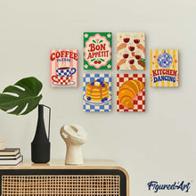 Cargar imagen en el visor de la galería, Mini Serie Pintar por números 15x20cm (6 piezas) - Cocina y Café Retro