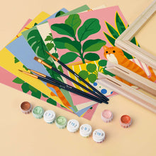 Cargar imagen en el visor de la galería, Mini Serie Pintar por números 15x20cm (6 piezas) - Gatos y Plantas de Interior