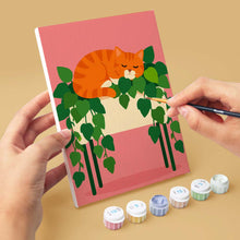 Cargar imagen en el visor de la galería, Mini Serie Pintar por números 15x20cm (6 piezas) - Gatos y Plantas de Interior