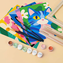 Cargar imagen en el visor de la galería, Mini Serie Pintar por números 15x20cm (6 piezas) - Gatos de Colores