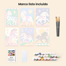 Cargar imagen en el visor de la galería, Mini Serie Pintar por números 15x20cm (6 piezas) - Carrera en el Desierto