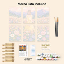 Cargar imagen en el visor de la galería, Mini Serie Pintar por números 15x20cm (6 piezas) - Pradera Soñada de Flores Silvestres