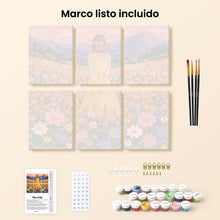 Cargar imagen en el visor de la galería, Mini Serie Pintar por números 15x20cm (6 piezas) - Pradera Soñada de Flores Silvestres