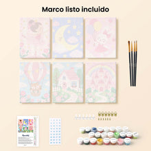 Cargar imagen en el visor de la galería, Mini Serie Pintar por números 15x20cm (6 piezas) - Casita de Cuento de Hadas