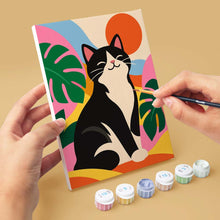 Cargar imagen en el visor de la galería, Mini Serie Pintar por números 15x20cm (6 piezas) - Gatos Marchosos