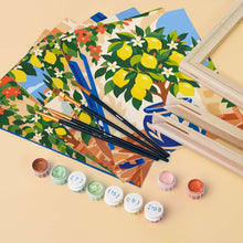Cargar imagen en el visor de la galería, Mini Serie Pintar por números 15x20cm (6 piezas) - Jardín de Limoneros Italiano