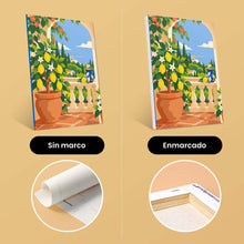 Cargar imagen en el visor de la galería, Mini Serie Pintar por números 15x20cm (6 piezas) - Jardín de Limoneros Italiano