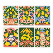 Cargar imagen en el visor de la galería, Mini Serie Pintar por números 15x20cm (6 piezas) - Arte Popular de Limones Figured'Art