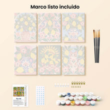 Cargar imagen en el visor de la galería, Mini Serie Pintar por números 15x20cm (6 piezas) - Arte Popular de Limones