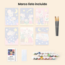 Cargar imagen en el visor de la galería, Mini Serie Pintar por números 15x20cm (6 piezas) - Historias de Un Ratoncito